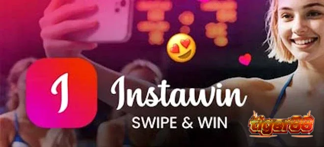 Tampilan antarmuka permainan Instawin dengan mekanisme swipe